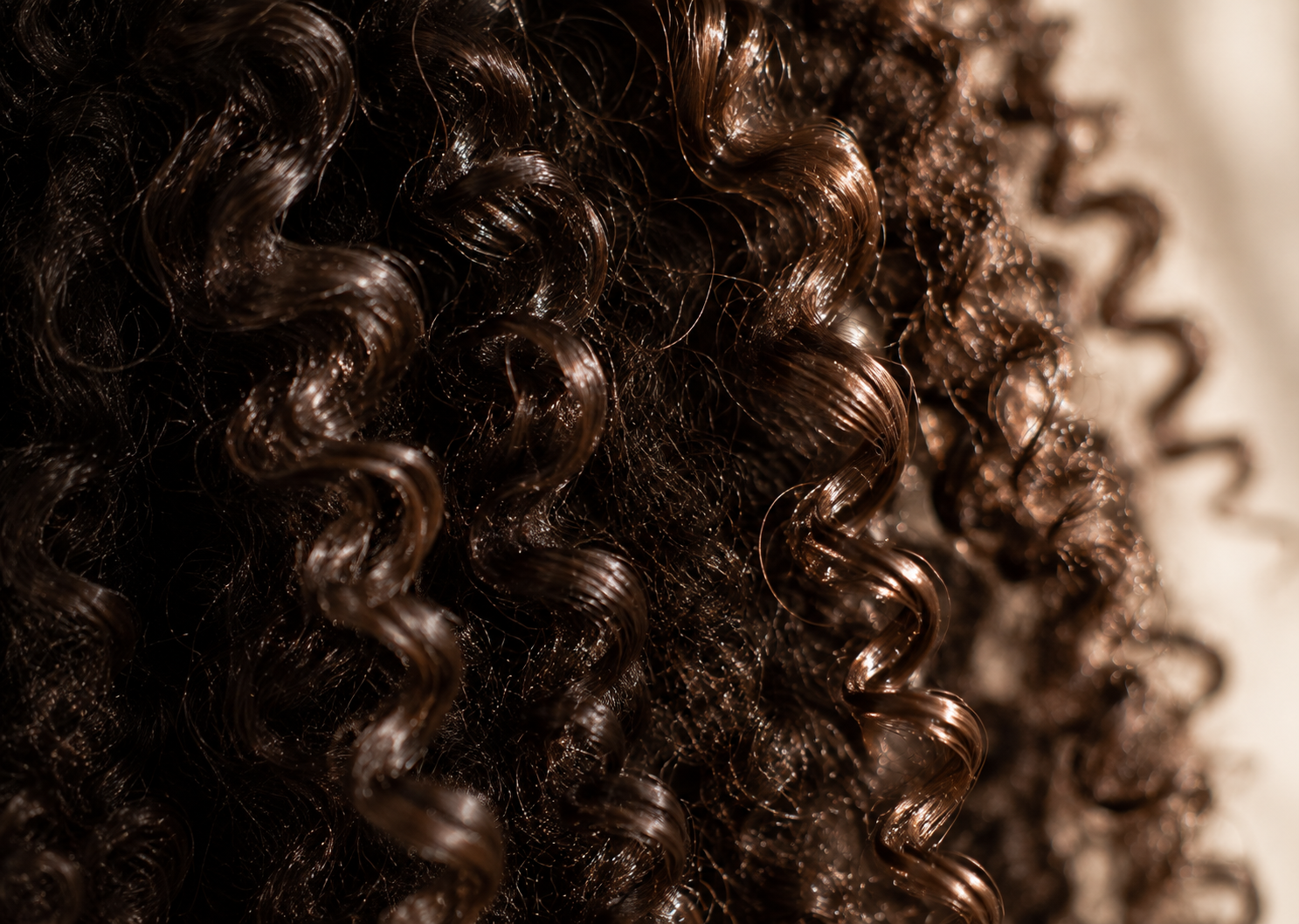 Detailed healthy natural hair texture