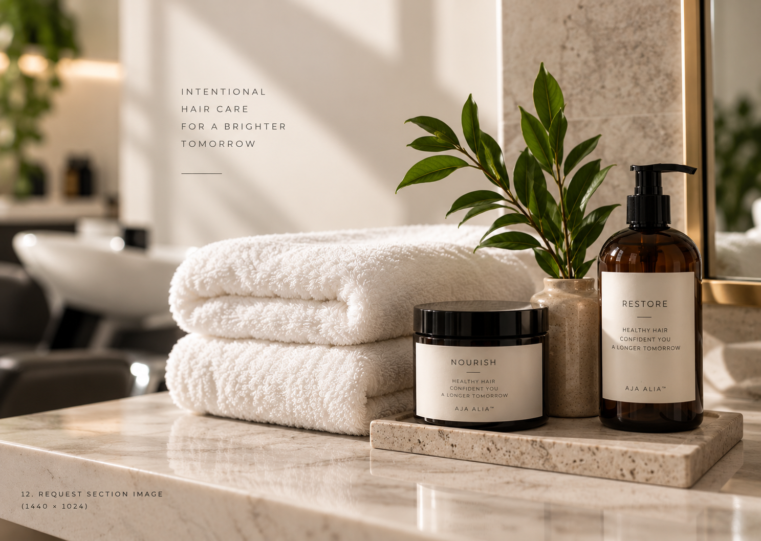 Intentional Hair Care treatment and preparation detail